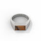 Rectangular Signet Ring Tiger Eye Sterling Silver