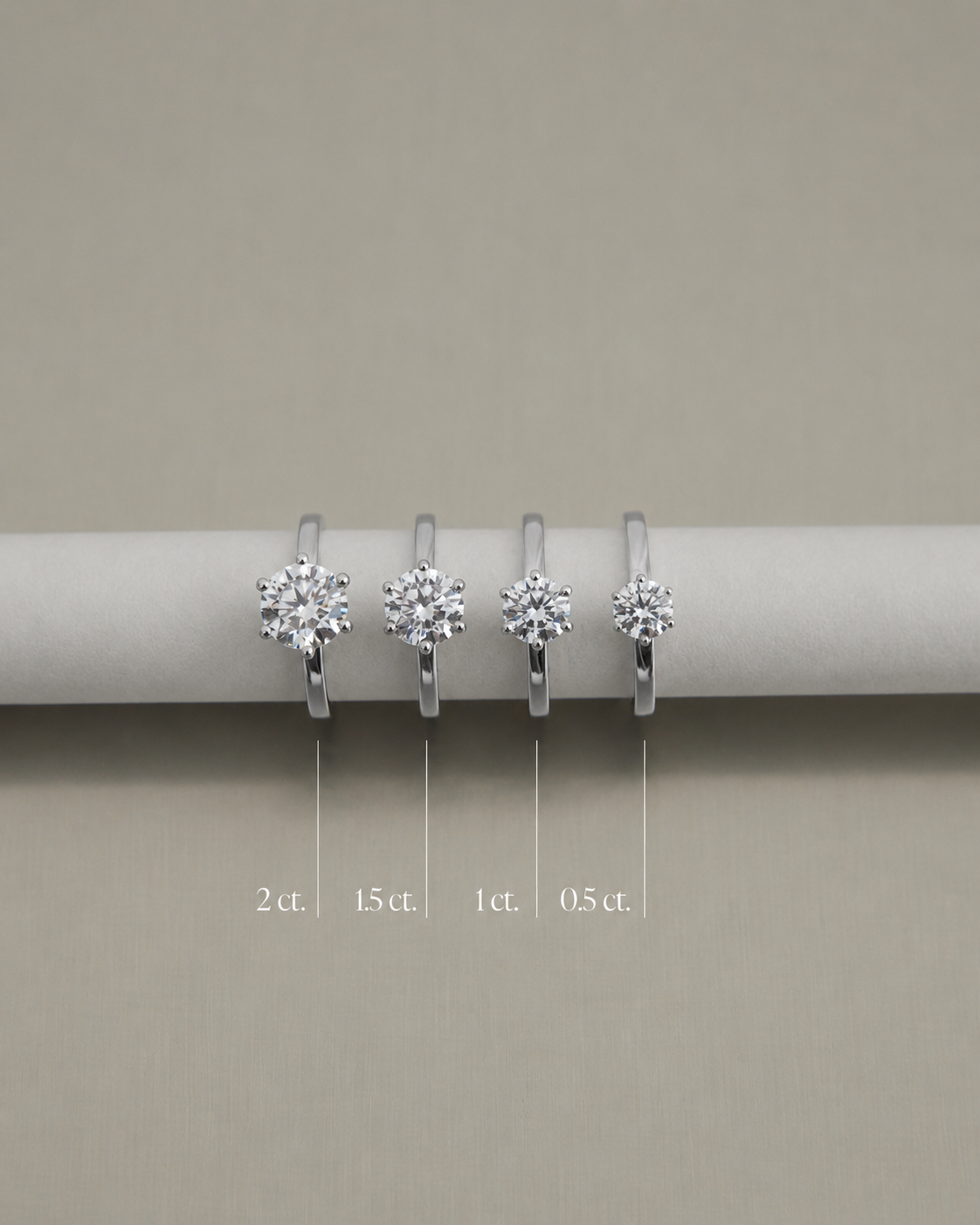 Round Solitaire Diamond Ring - 14K White Gold (2 ct.)