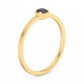 Black Spinel Solitaire Bezel Ring Medium (0.17 ct.)