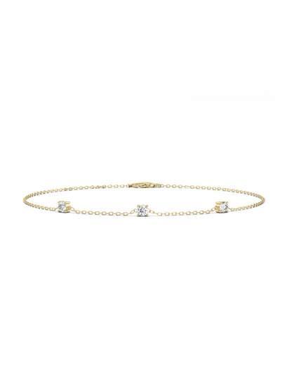 Prong Diamond Bracelet 14K Gold (0.18 ct.)