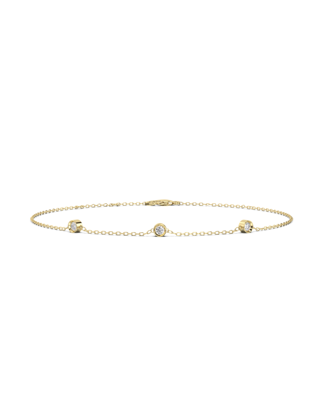 Bezel Diamond Bracelet 14K Gold (0.18 ct.)