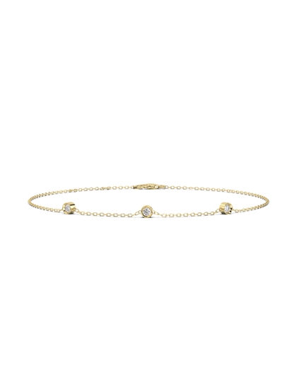 Bezel Diamond Bracelet 14K Gold (0.18 ct.)