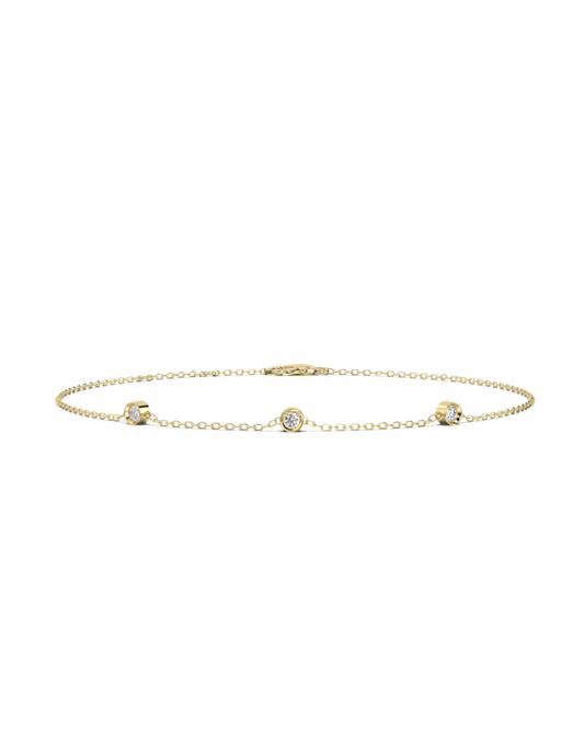 Bezel Diamond Bracelet 14K Gold (0.18 ct.)