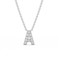 Letter Lab-grown Diamond Necklace (0.04 ct.) I A-Z I 14K Gold