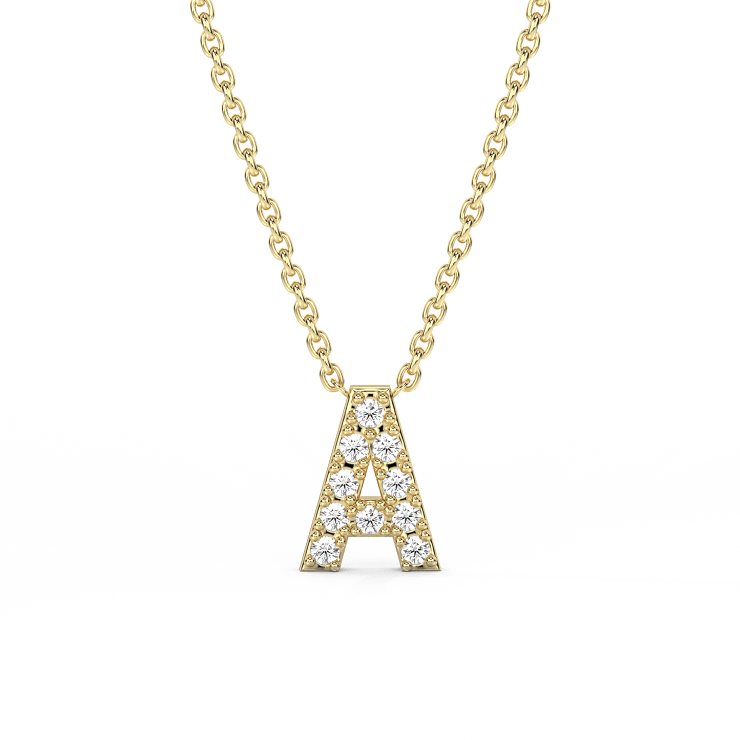Letter Lab-grown Diamond Necklace