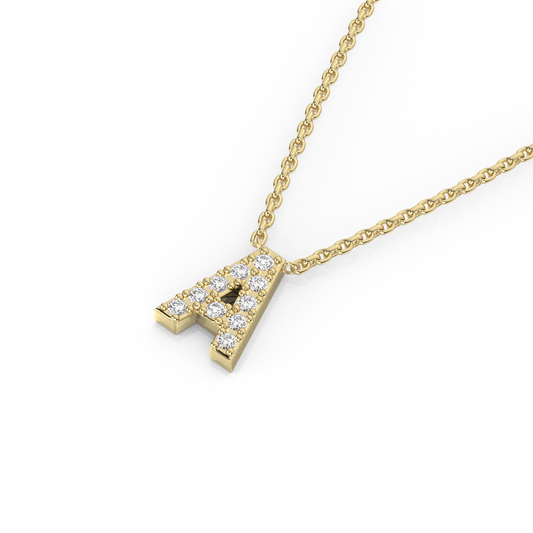 Letter Lab-grown Diamond Necklace