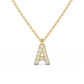 Letter Lab-grown Diamond Pendant (0.04 ct.) 14K Yellow Gold