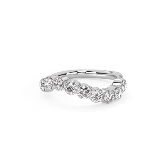 Bold Wave Lab-grown Diamond Ring - 14K White Gold (0.85 ct.)