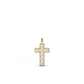 Cross Lab-grown Diamond Pendant - 14K Yellow Gold (0.02 ct.)