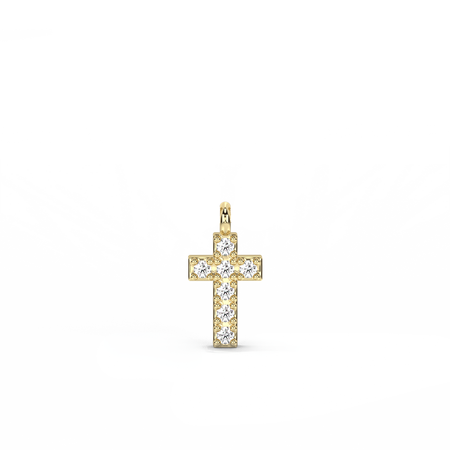Cross Diamond Pendant 14K Gold (0.02 ct.)