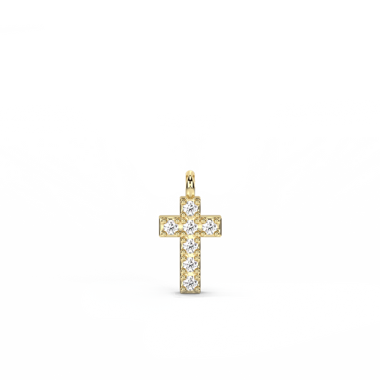 Cross Diamond Pendant 14K Gold (0.02 ct.)