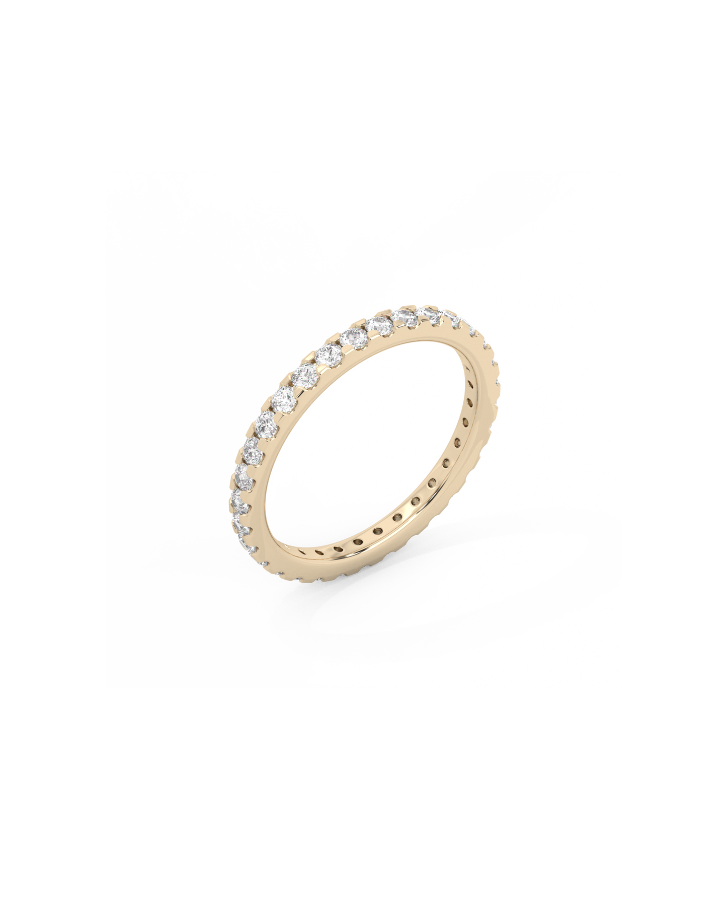 Medium Eternity Lab-grown Diamond Ring - 14K Yellow Gold (0.80 ct.)