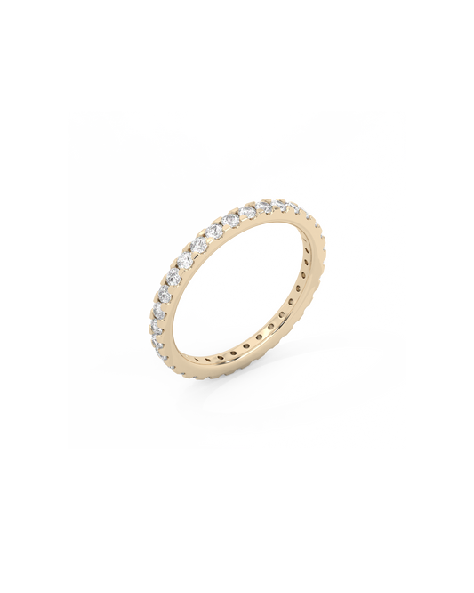 Medium Eternity Lab-grown Diamond Ring - 14K Yellow Gold (0.80 ct.)