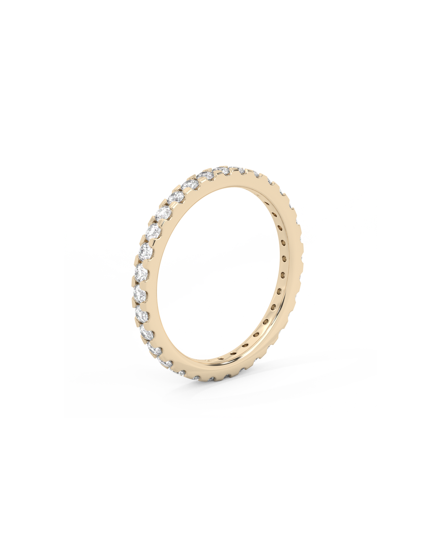 Medium Eternity Lab-grown Diamond Ring - 14K Yellow Gold (0.80 ct.)