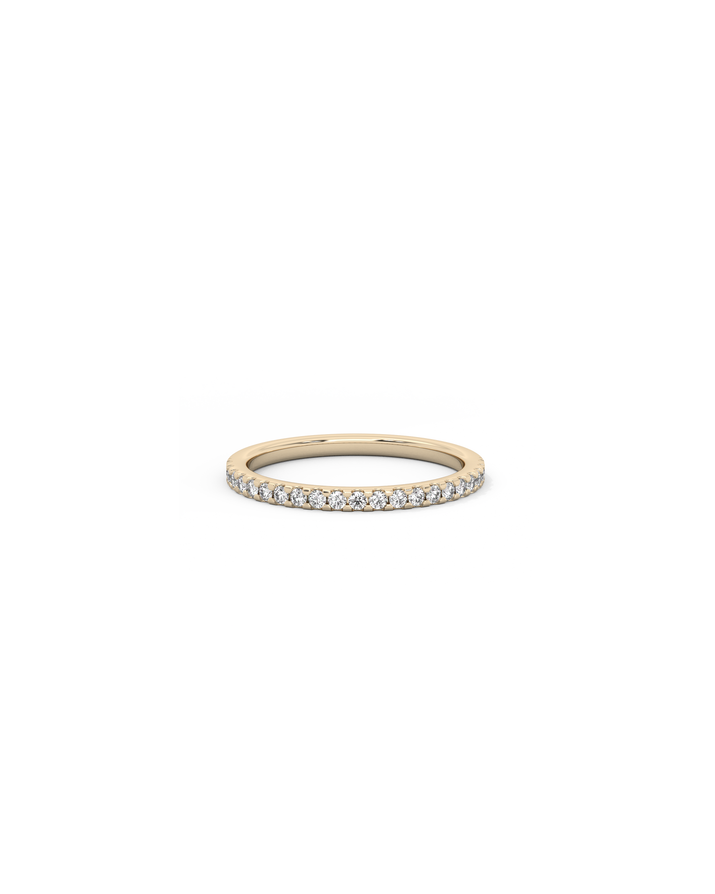 Half Eternity Diamond Ring Small 14K Gold (Size 51)