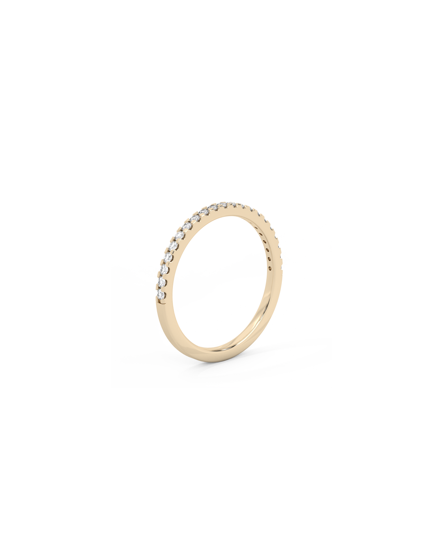 Half Eternity Diamond Ring Small 14K Gold (Size 51)