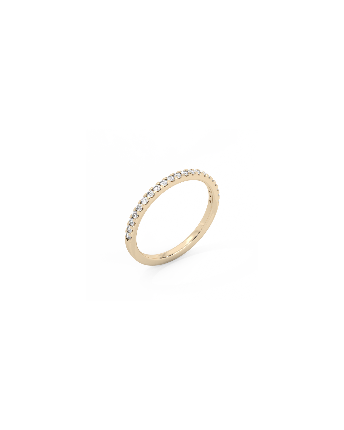 Half Eternity Diamond Ring Small 14K Gold (Size 51)