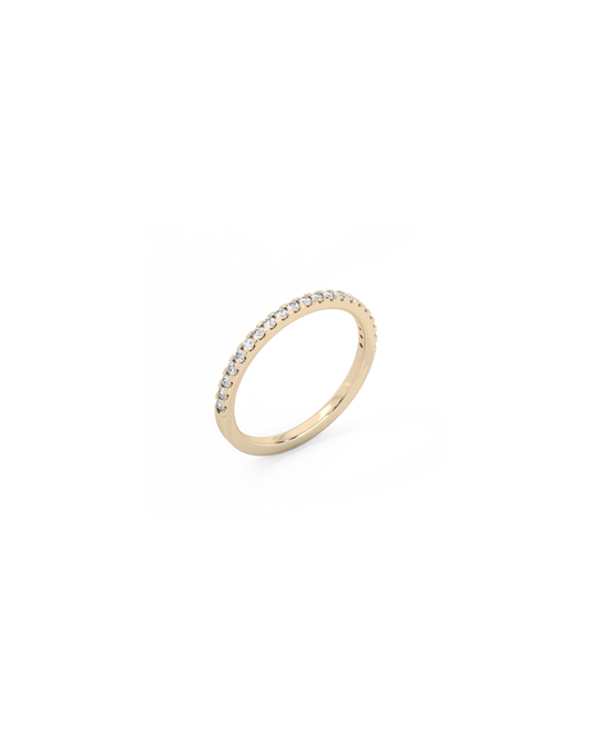 Half Eternity Diamond Ring Small 14K Gold (Size 51)