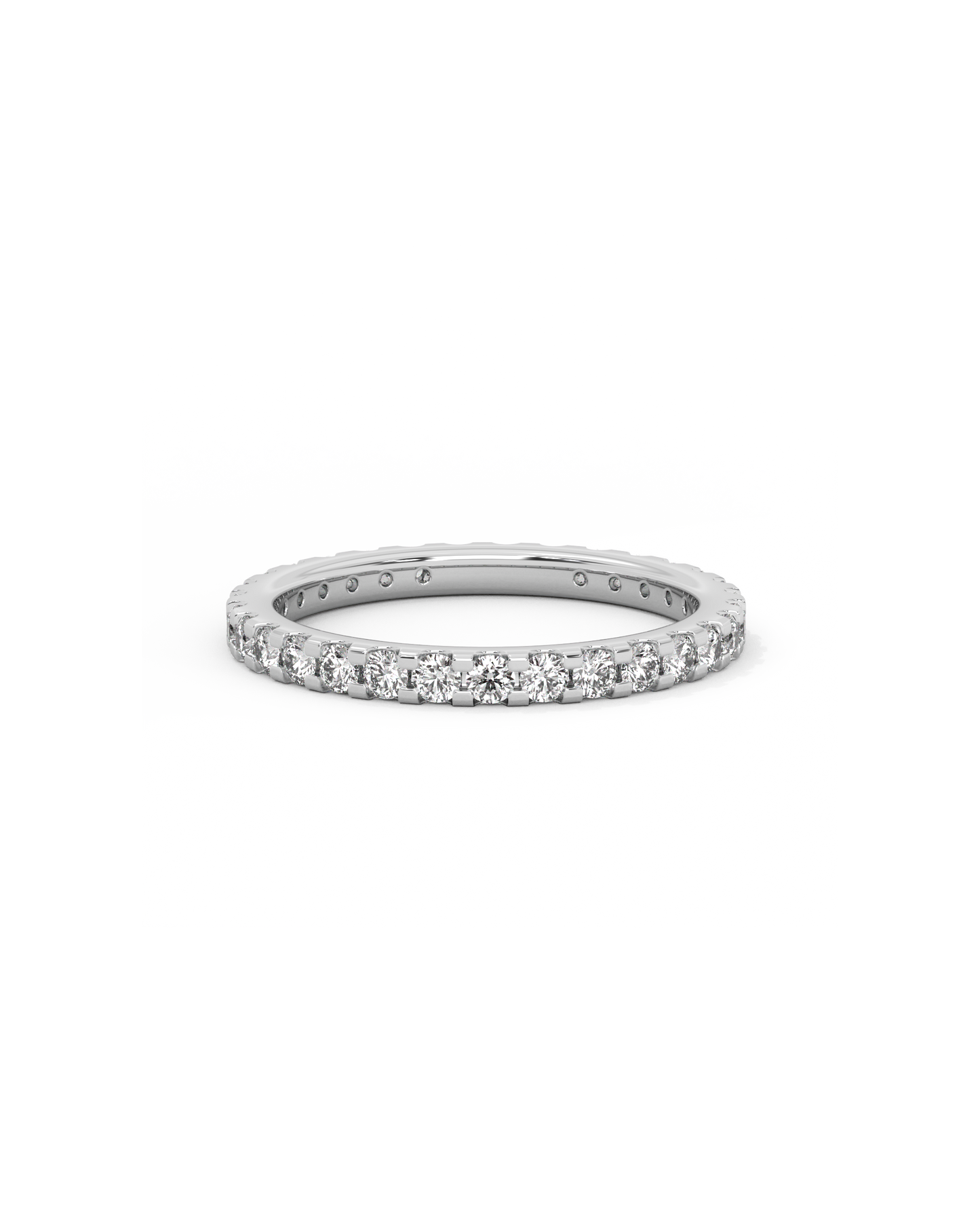 Large Eternity Diamond Ring - 14K White Gold (1 ct.)