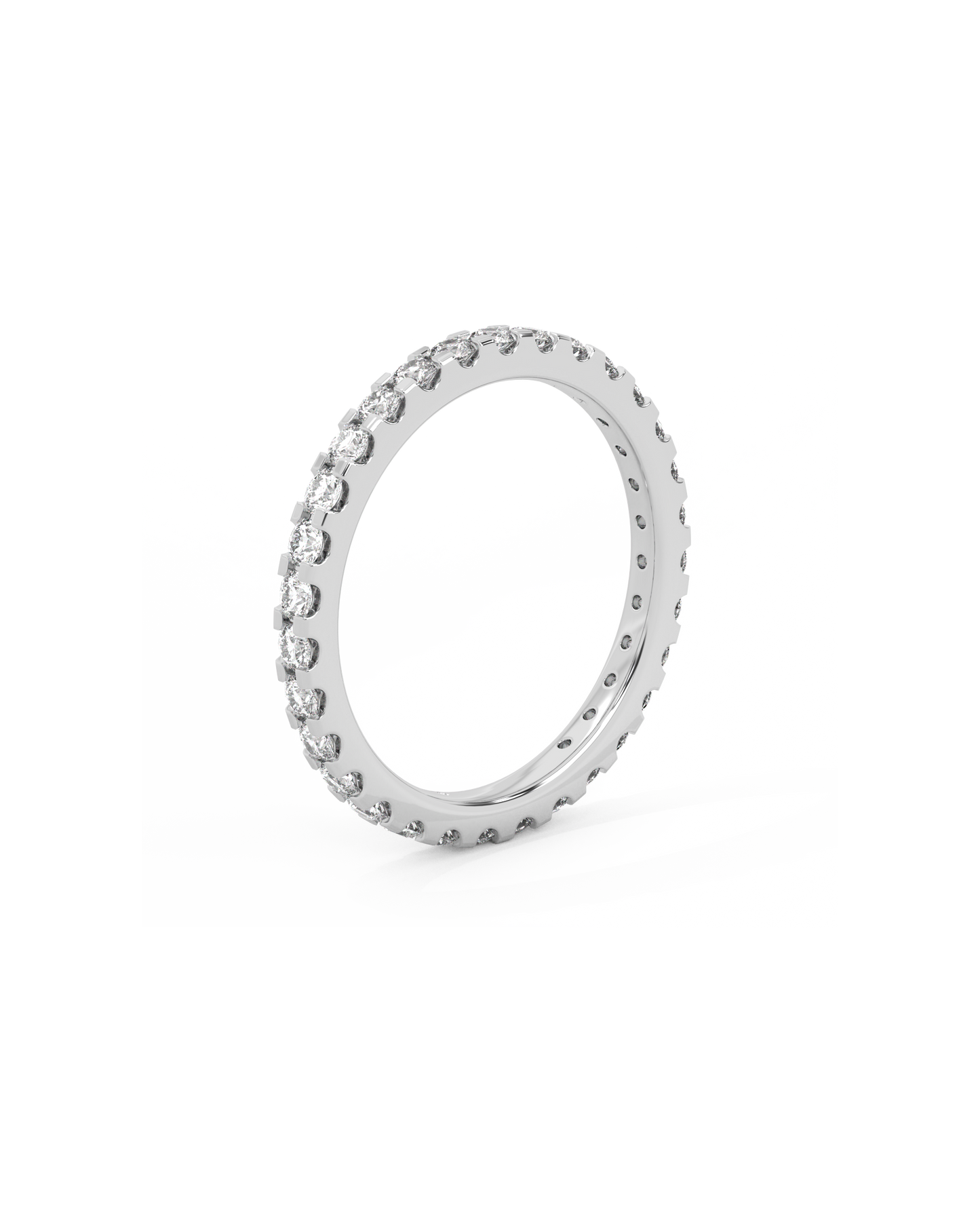 Large Eternity Diamond Ring - 14K White Gold (1 ct.)