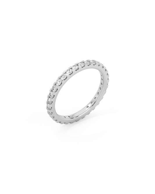 Large Eternity Lab-grown Diamond Ring - 14K White Gold (1 ct.)