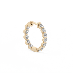 Prong Inside-Out Lab-grown Diamond Huggies - 14K Yellow Gold (0.60 ct.) | Single