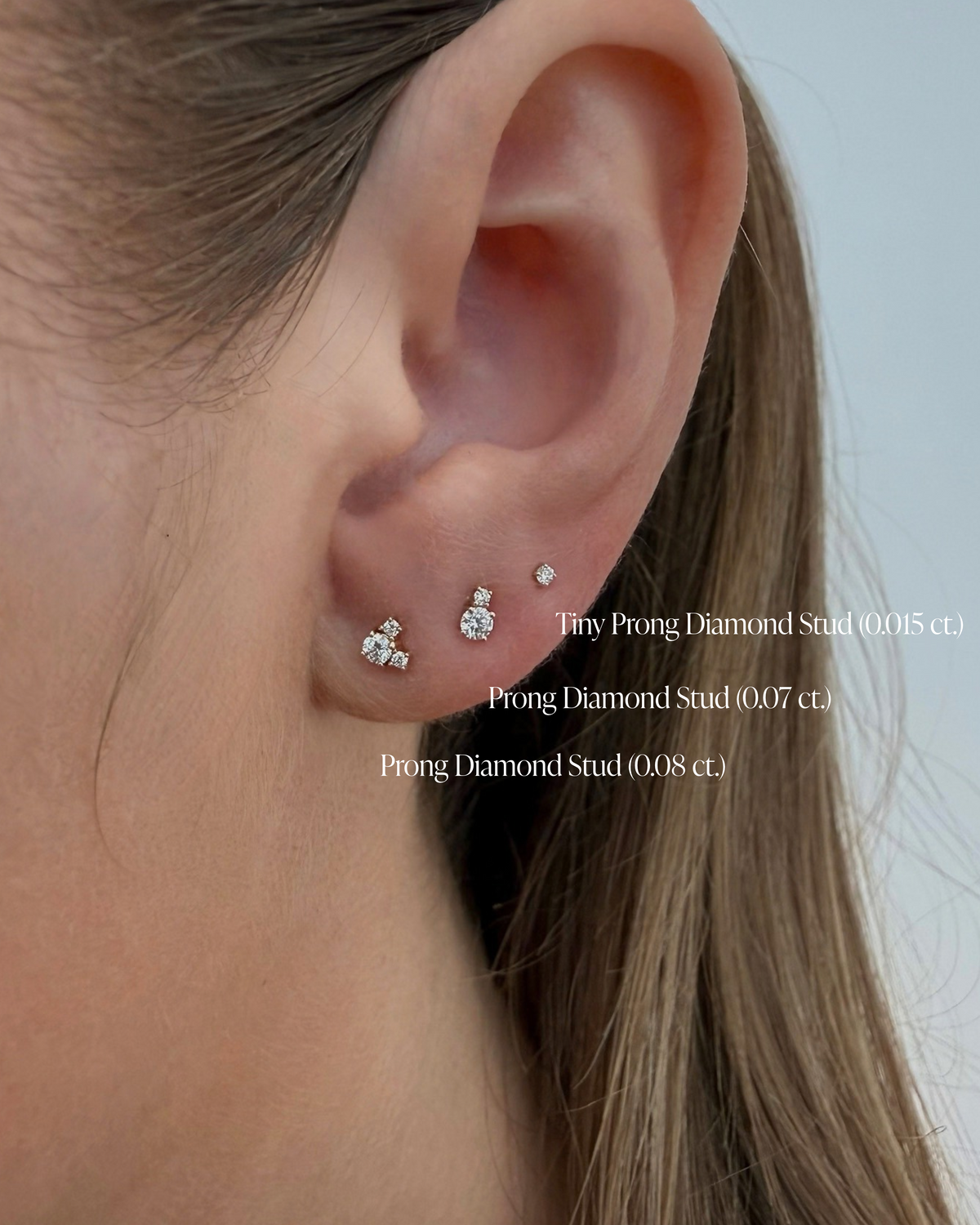 Prong Lab-grown Diamond Stud - 14K Yellow Gold (0.08 ct.) | Single