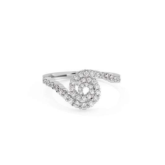 Spiral Diamond Ring - 14K White Gold (0.48 ct.)