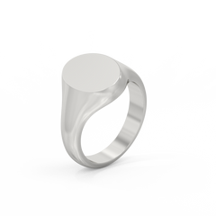 Oval Signet Ring Sterling Silver