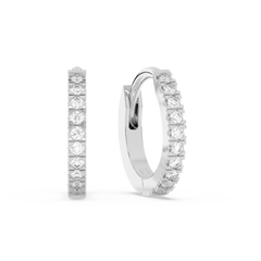 Tiny Diamond Huggies - 14K White Gold (0.10 ct.) | Pair