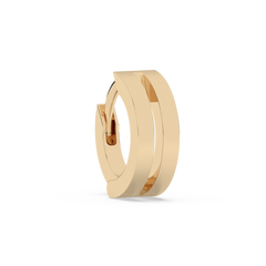 Tiny Double Huggies - 14K Yellow Gold | Single