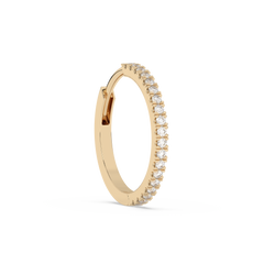 Medium Diamond Huggies - 14K Yellow Gold (0.09 ct.) | Single