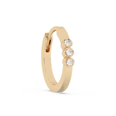 Small Diamond Huggies - 14K Yellow Gold (0.03 ct.) | Single