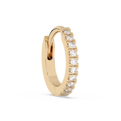 Tiny Diamond Huggies - 14K Yellow Gold (0.05 ct.) | Single