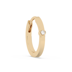 Small Diamond Huggies - 14K Yellow Gold (0.01 ct.) | Single