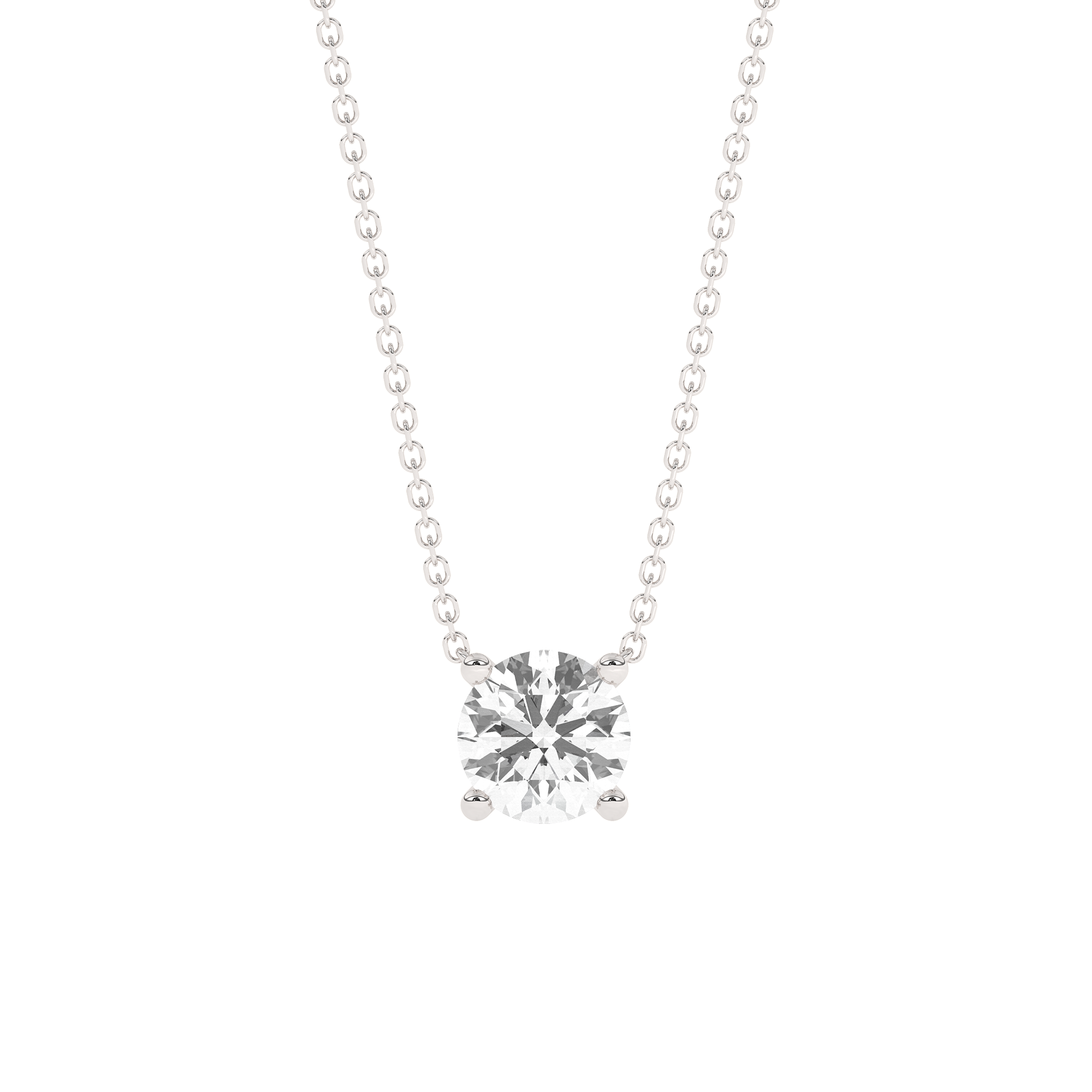 Solid Gold Princess Necklace - 0.5 Carat Moissanite Diamond Pendant –  peardedesign.com