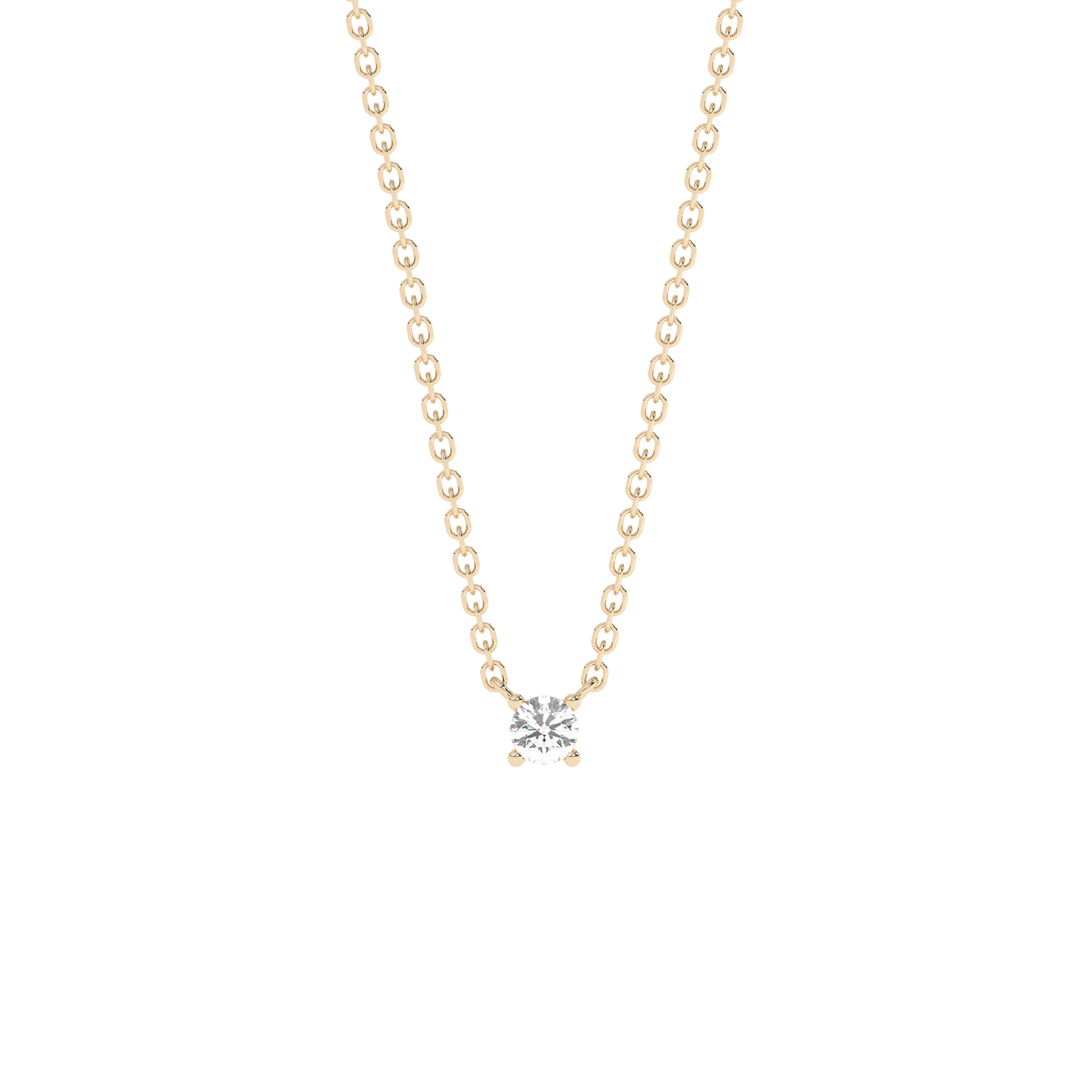 Prong Diamond Necklace Tiny (0.03 ct.) 14K Yellow Gold