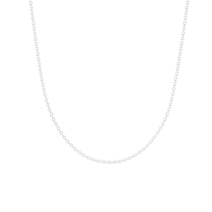 Slim Cable Necklace - 14K White Gold