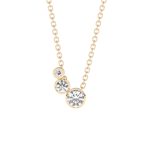 Bezel Lab-grown Diamond Necklace (0.26 ct.) 14K Yellow Gold