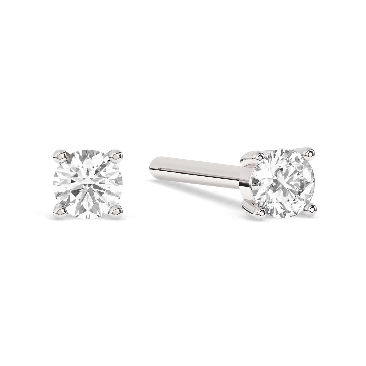 Diamond Prong Stud Small 14K White Gold (0.06 ct.)