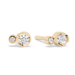 Bezel Lab-grown Diamond Stud - 14K Yellow Gold (0.14 ct.) | Pair