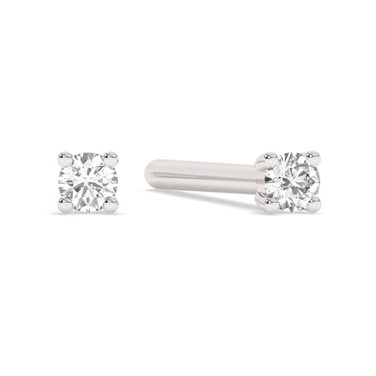 Diamond Prong Stud Tiny 14K White Gold (0.015 ct.)