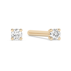 Tiny Prong Lab-grown Diamond Stud - 14K Yellow Gold (0.03 ct.) | Pair
