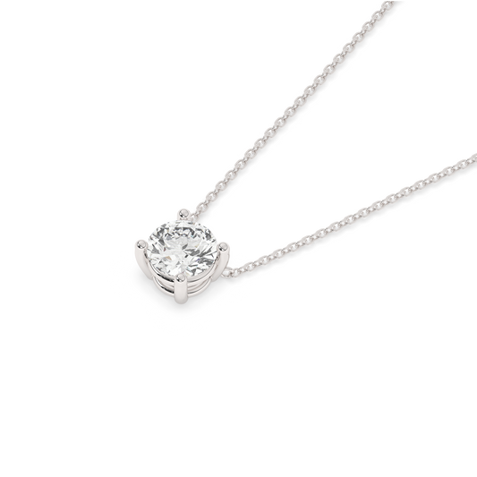 Prong Lab-grown Diamond Necklace Extra Large (0.5 ct.) 14K White Gold