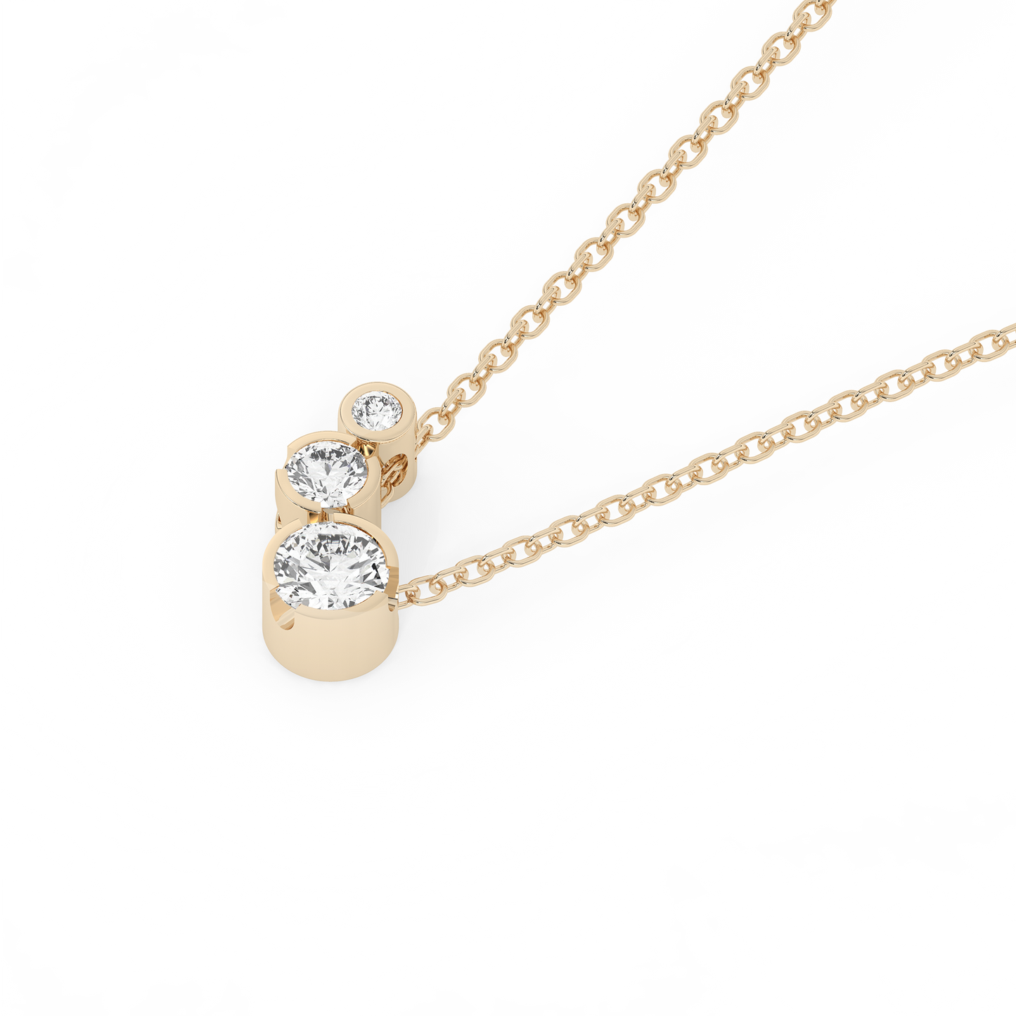Bezel Diamond Necklace (0.26 ct.) 14K Yellow Gold