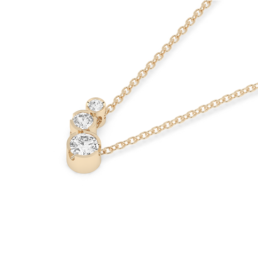 Bezel Lab-grown Diamond Necklace (0.26 ct.) 14K Yellow Gold