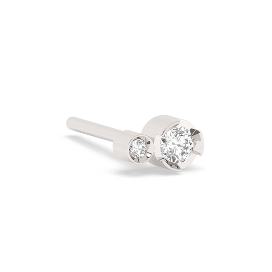 Lab-grown Diamond Bezel Stud 14K White Gold (0.07 ct.)