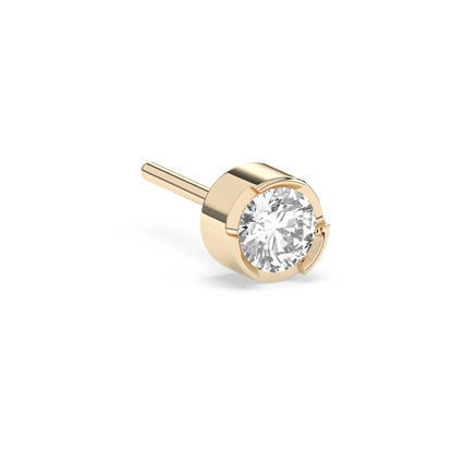 Lab-grown Diamond Bezel Stud Medium 14K Yellow Gold (0.17 ct.)