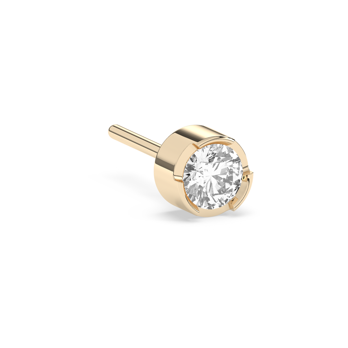 Medium Bezel Diamond Stud