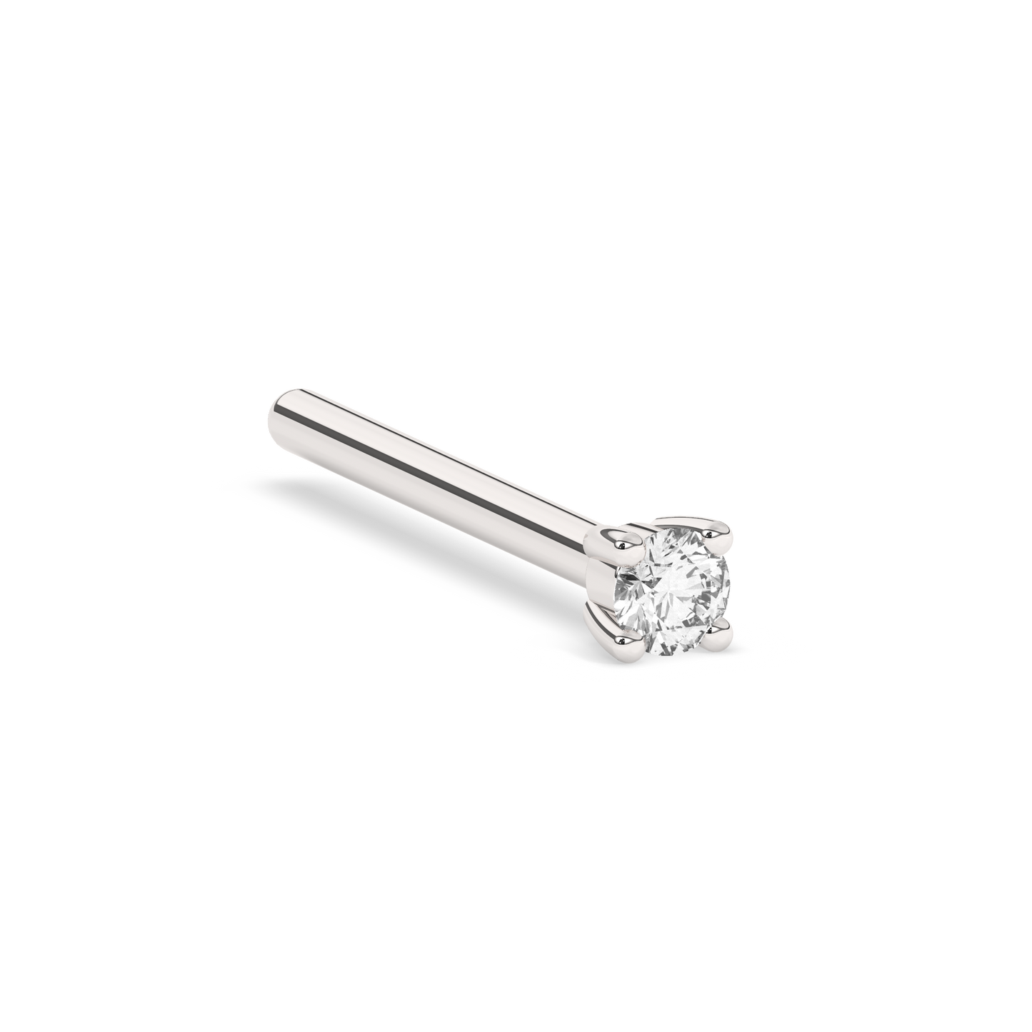 Diamond Prong Stud Tiny 14K White Gold (0.015 ct.)